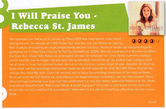 Recensie van 'I Will Praise You' van Rebecca St. James in Plugged-In